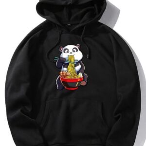 Panda Enjoying Ramen Graphic Hoodie